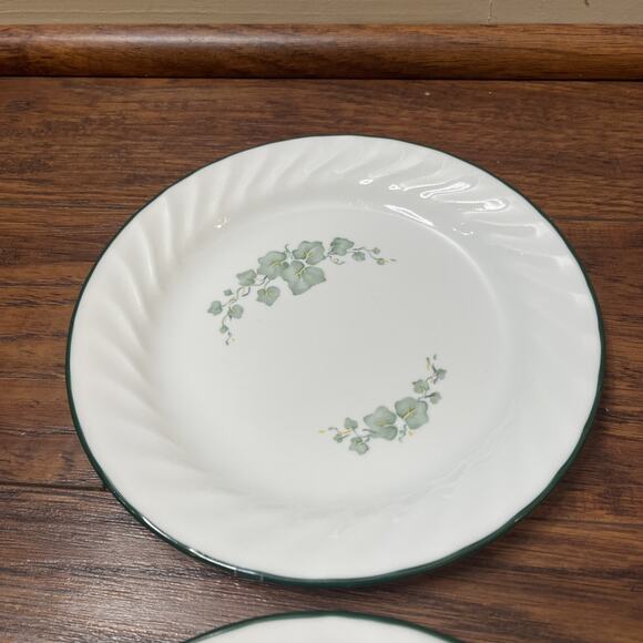 Corelle CALLAWAY IVY Swirl Pattern - 7 1/4" Bread Dessert Plates Set of 4 - Picture 3 of 6